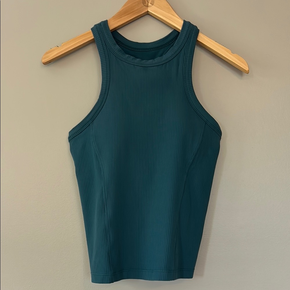 Lululemon Ribbed Nulu (Align) Racerback Yoga Tank‎ Top Jasper Green Size 4